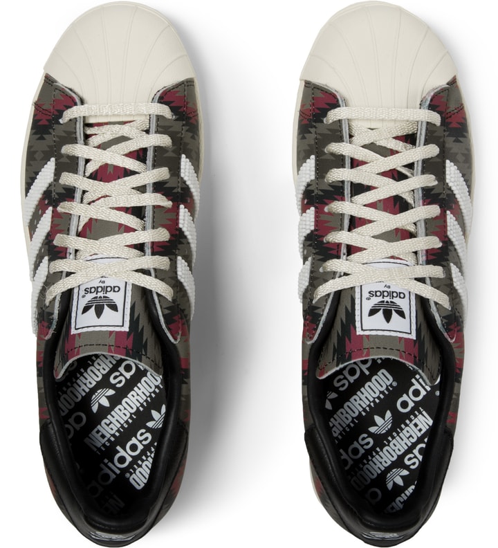 NEIGHBORHOOD x adidas Originals Beige/Red NH Shelltoe Shoes Placeholder Image