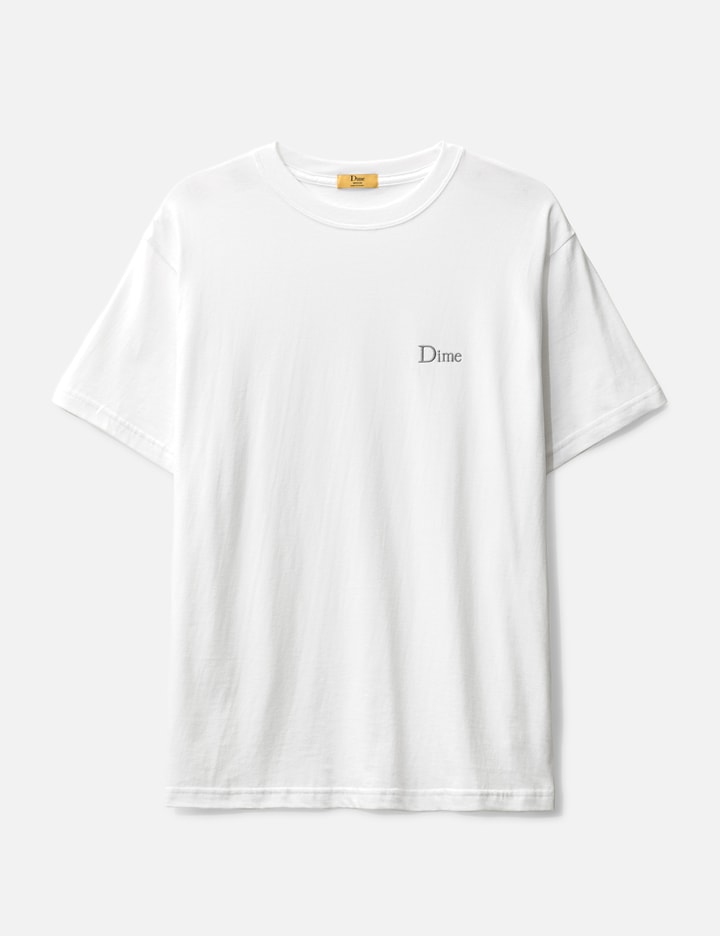 Dime Classic Small Logo T-shirt In White