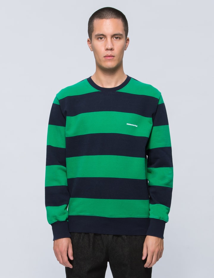 Striped Crewneck Sweatshirt Placeholder Image