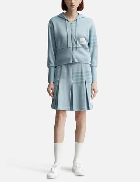 톰브라운 WOMEN DOUBLE FACE KNIT 4-BAR ZIP UP HOODIE HBX 하입