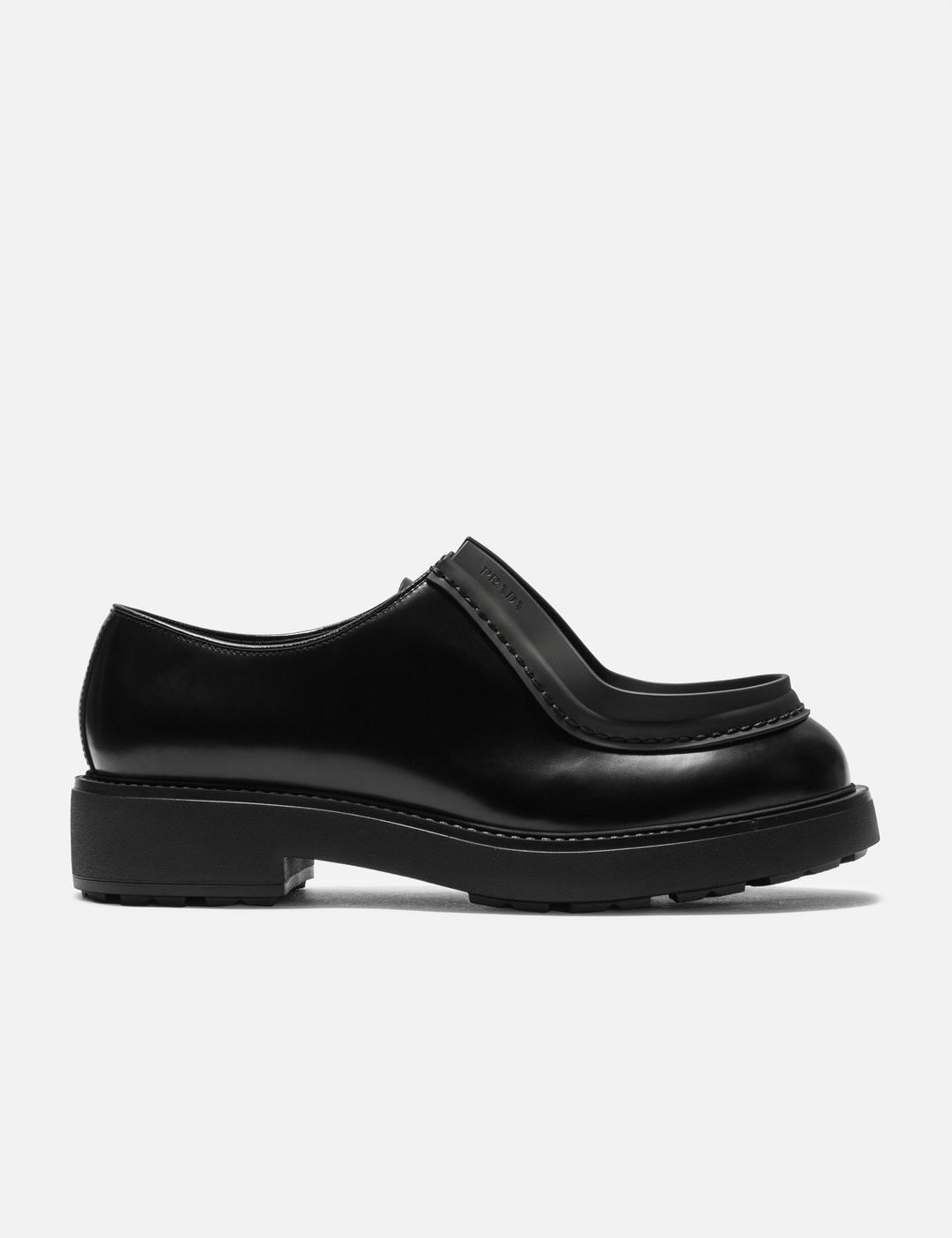 Prada - ディアパソン オペーク ブラッシュドレザー レースアップ 