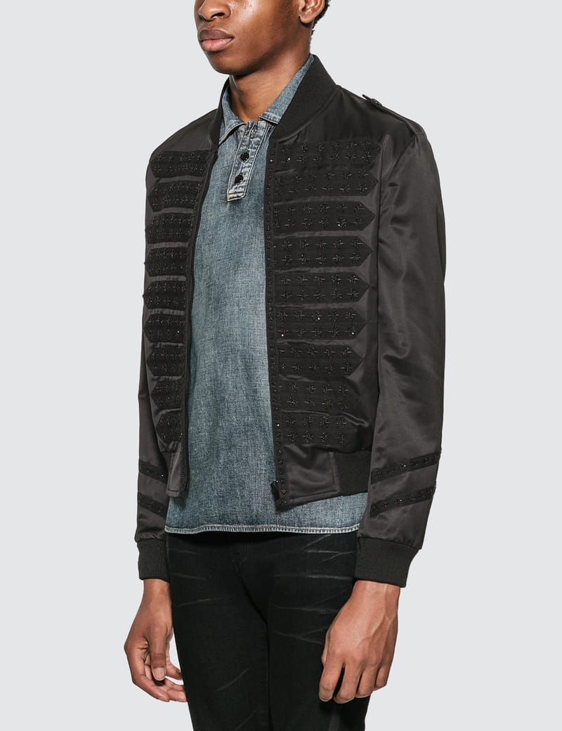 saint laurent satin bomber jacket