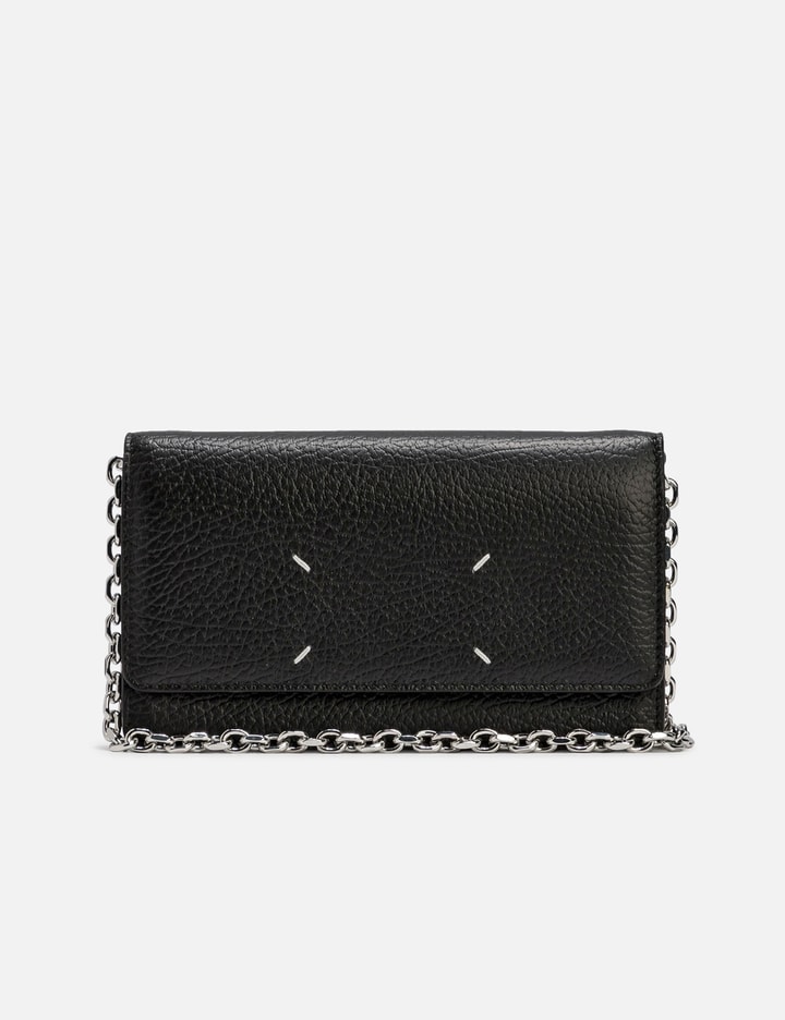 Shop Maison Margiela Recicla Chain Wallet In Black