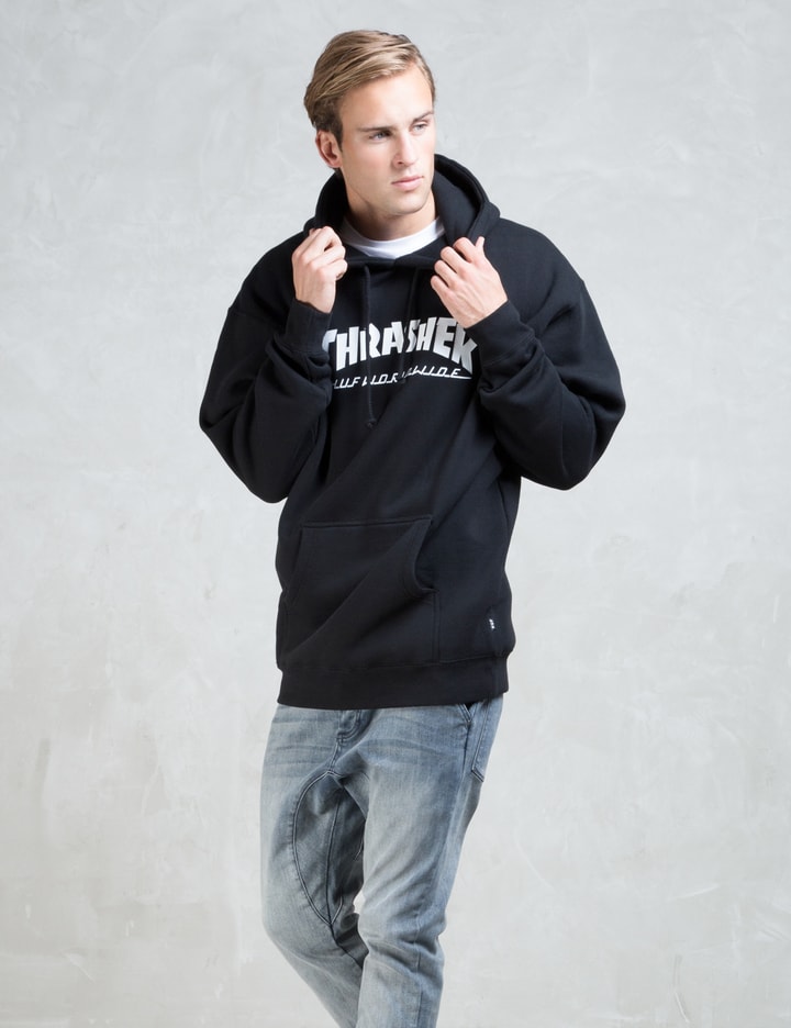 Black Huf X Thrasher Classic H Pullover Hoodie Placeholder Image