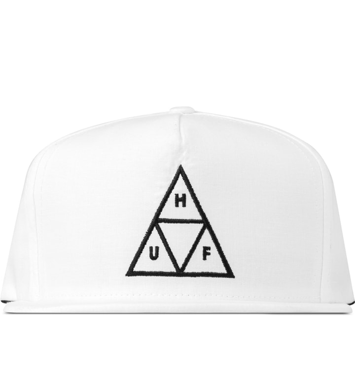 White Triple Triangle Snapback Cap Placeholder Image