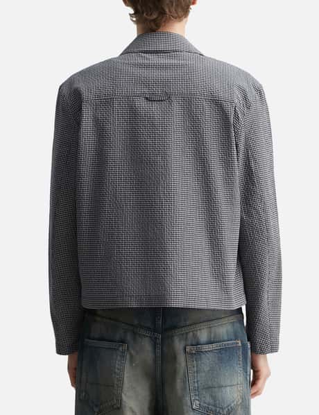 Micro Check Shirt Zip-Up view 12