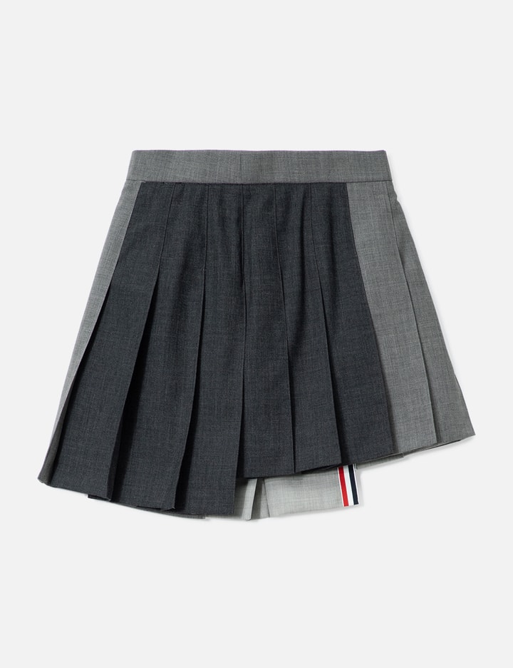 Thigh Length Dropped Back Pleated Mini Skirt Placeholder Image