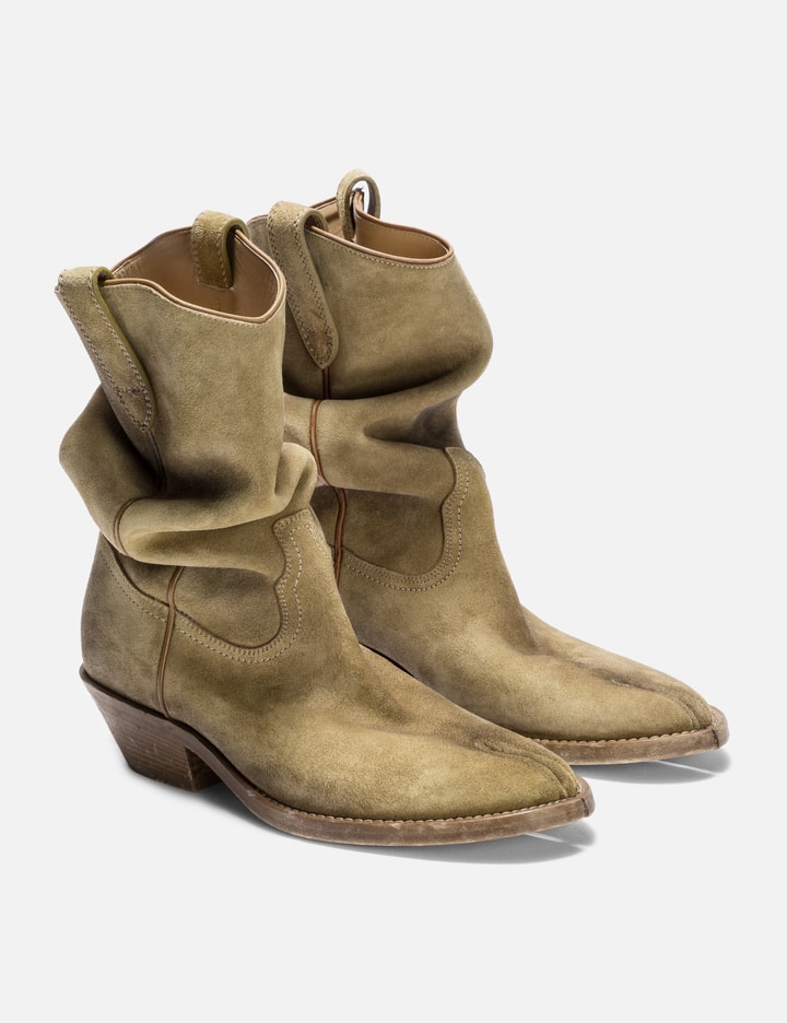 Shop Maison Margiela Tabi Western Boots In Brown