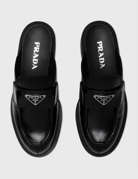 Prada - ブラッシュドレザー ミュール | HBX