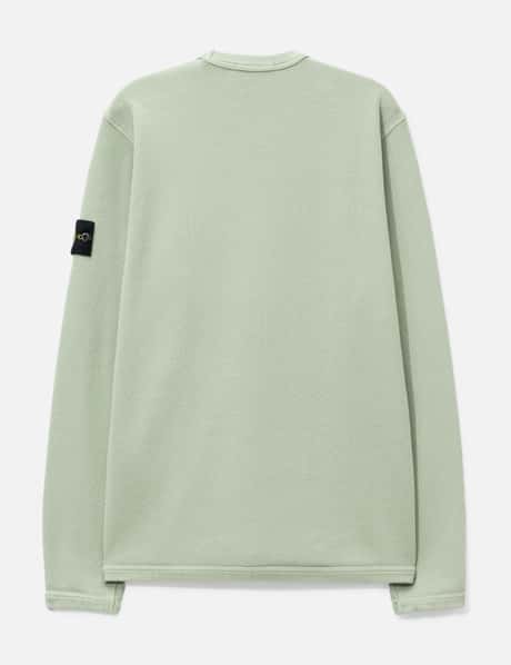 Mesh Stitch Organic Cotton Fleece Crewneck Sweatshirt view 8
