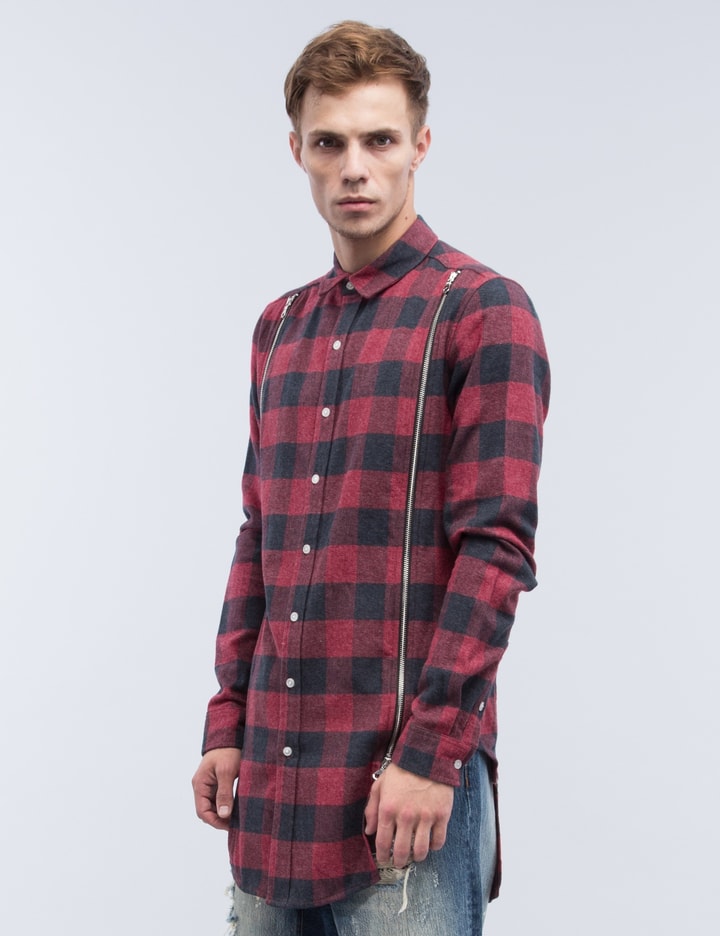 Red Plaid Zipper Shirt Placeholder Image