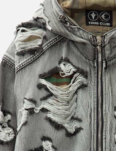 Hell Denim Camo Hooded Zip-Up view 15