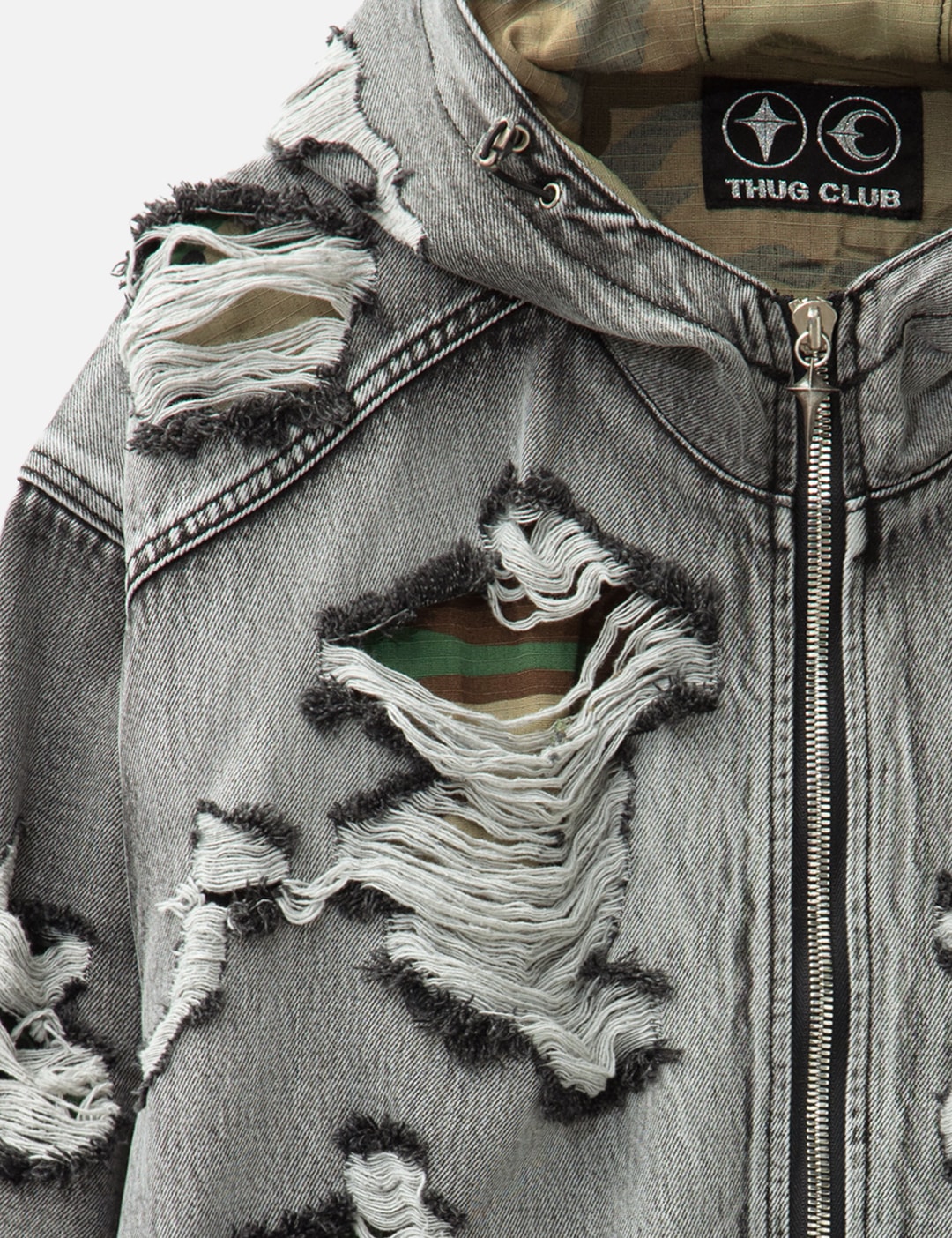 Hell Denim Camo Hooded Zip-Up view 16