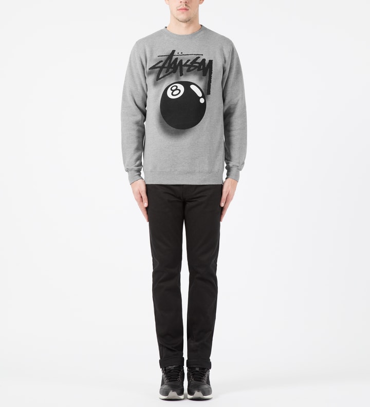 Heather Grey 8 Ball Shadow Crewneck Sweater Placeholder Image