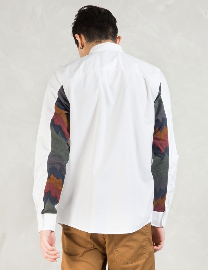 White Raymond Surge Patch L/S Oxford Shirt Placeholder Image