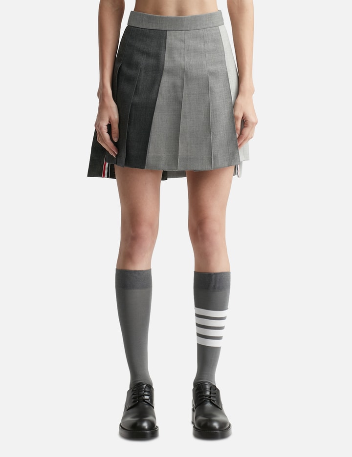 Fun-Mix Thigh Length Dropped Back Pleated Skirt Placeholder Image