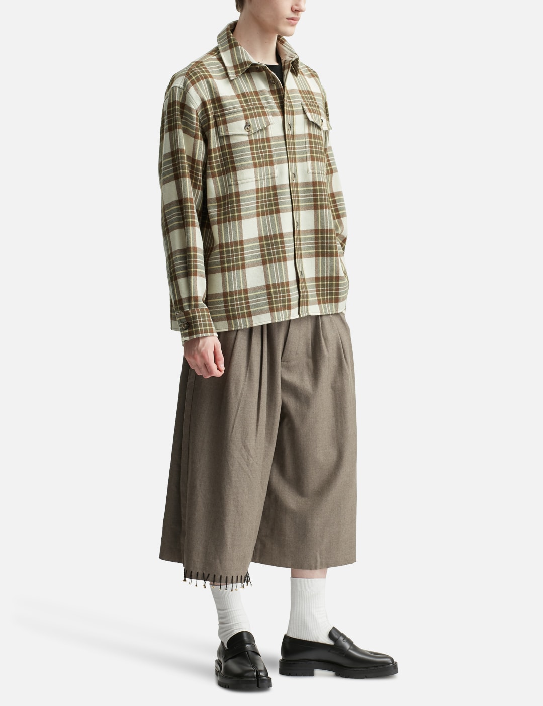 Checked Wool Overshirt view 20