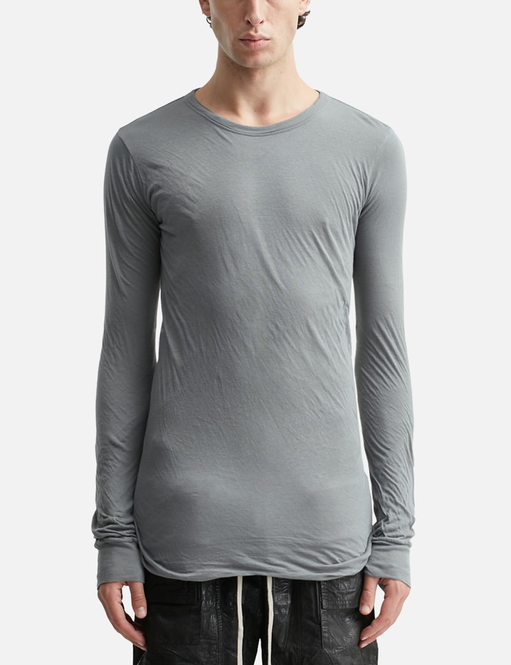Rick Owens Double Long Sleeve T-shirt In Gray
