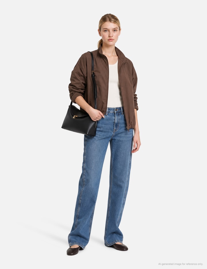 TOTEME T-Lock Leather Clutch