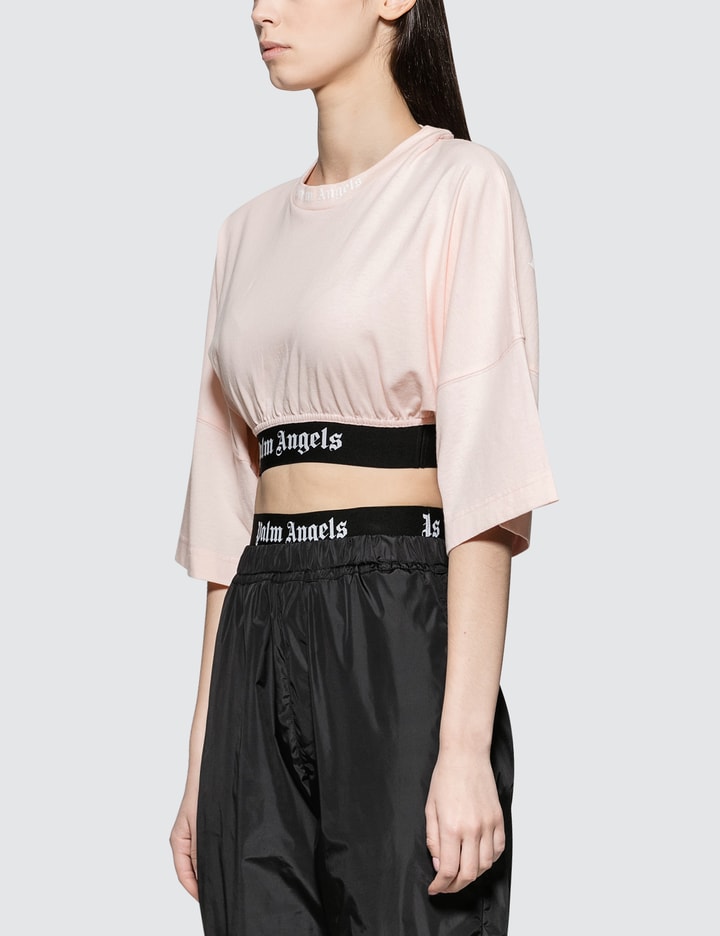 Cropped Logo Over Short Sleeve T-shirt Placeholder Image