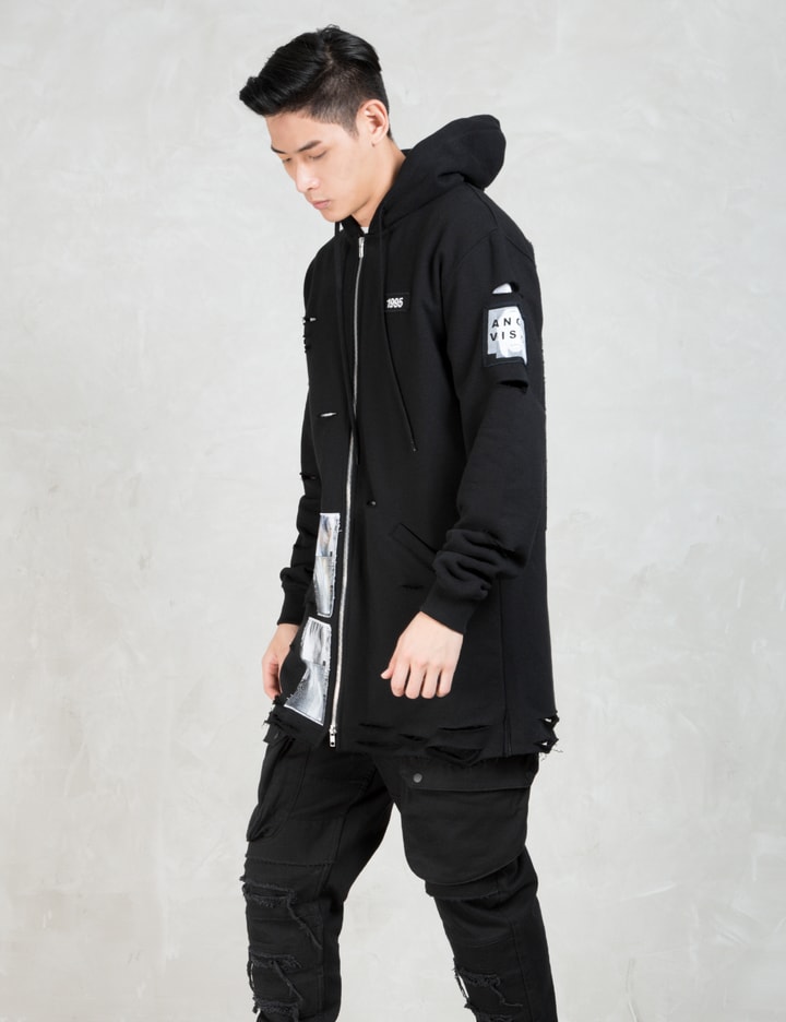 Black Osaka Zipped Long Hoodie Placeholder Image