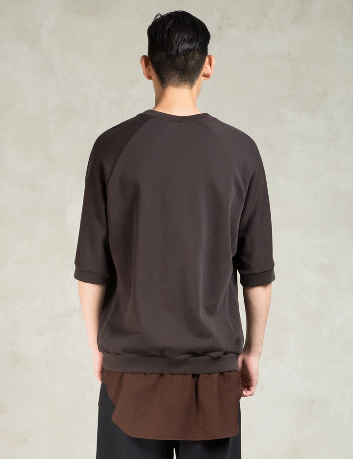 Dark Cocoa S/S Pullover With Flannel Shirt Tail Placeholder Image