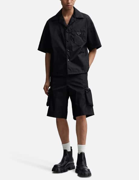 Re-Nylon short-sleeved shirt in black - Prada