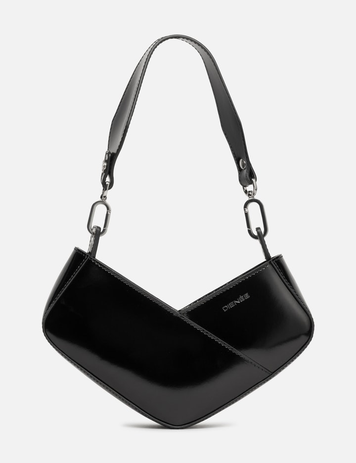 Venere Cube Mini Black Semi Patent Leather