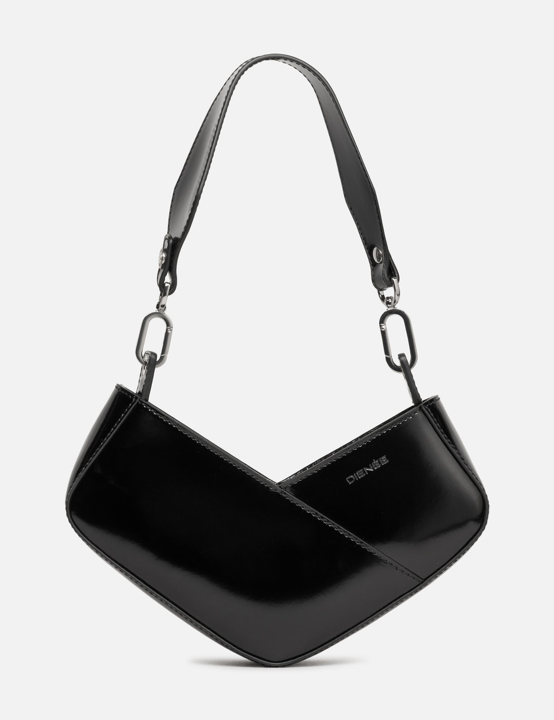 Venere Cube Mini Black Semi Patent Leather view 8
