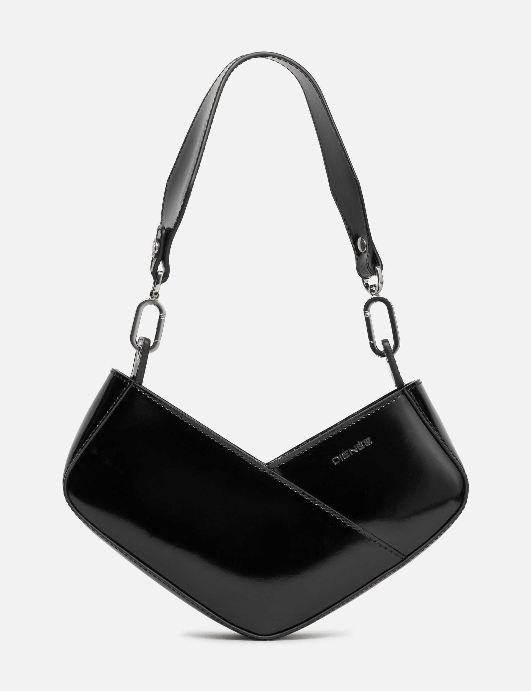 Venere Cube Mini Black Semi Patent Leather view 19