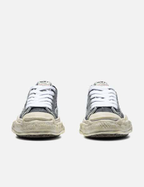 “HANK” OG Sole Bleach-Wash Denim Canvas Low-Top Sneaker view 7