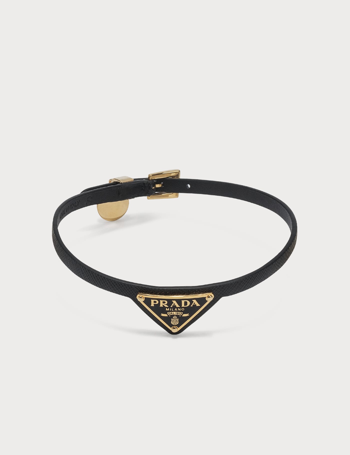 Prada Eternal Gold Eternal mini triangle pendant necklace in yellow gold  and diamonds | REVERSIBLE