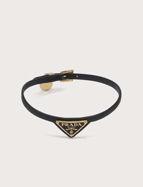 Prada, Jewelry, Prada 9s Logo Plaque Choker Necklace