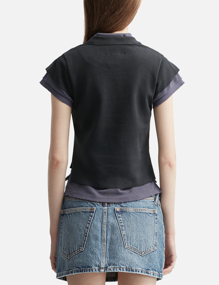 ALEXANDER WANG T LAYERED SHRUNKEN POLO