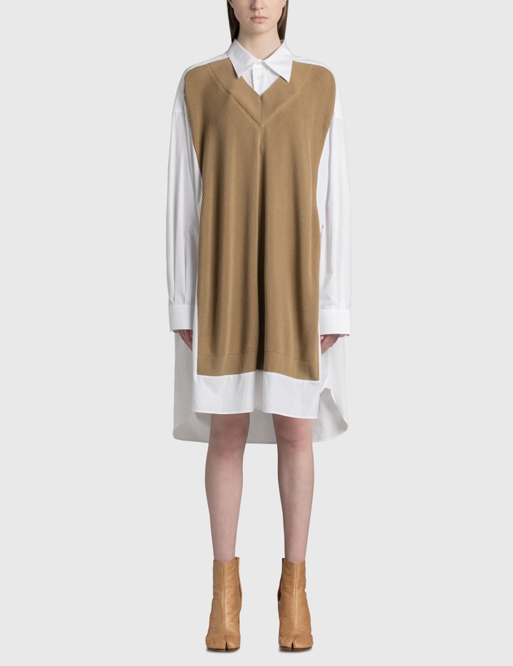 maison margiela shirt dress Maison Margiela Shirt Dress, Women's, Cream
