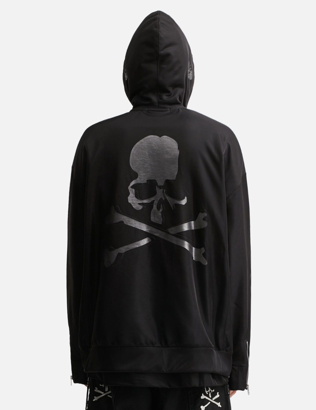 Sheer Layered Zip-Up Boxy Hoodie view 15