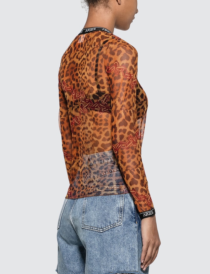 Leopard Print Mesh Top Placeholder Image