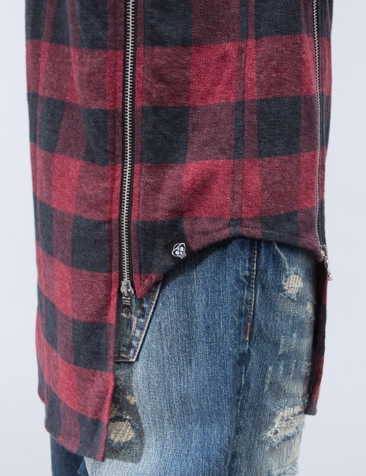 Red Plaid Zipper Shirt Placeholder Image