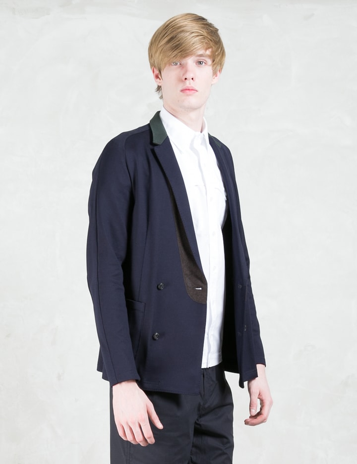 Double Breasted Contrast Collar Blazer Placeholder Image