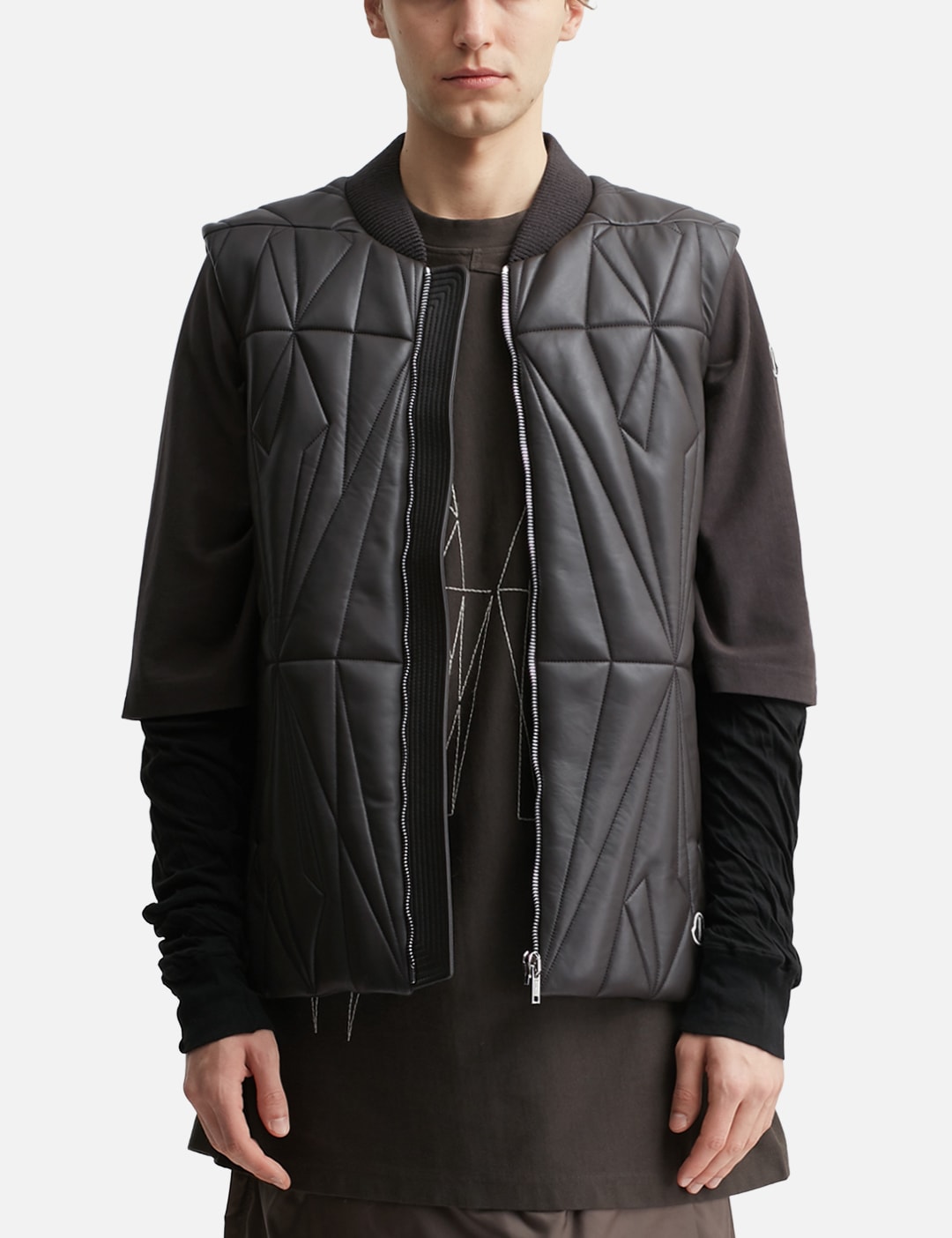 Moncler + Rick Owens Geocamo Flight Nappa Leather Gilet view 18