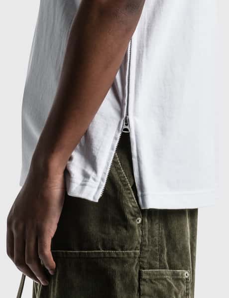 Sacai - Side Zip Cotton T-shirt | HBX - Globally Curated Fashion 