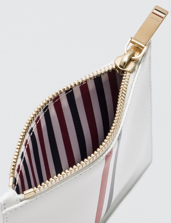 Calf Leather Small Coin Purse (14.5cm) with RWB Printed Stripe Placeholder Image