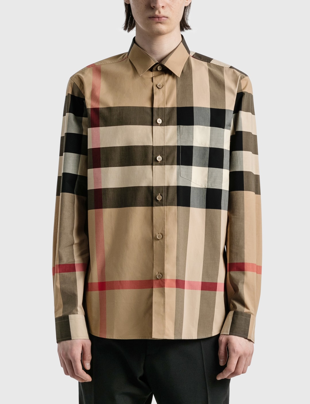 Burberry - Check Stretch Cotton Poplin Shirt | HBX - Globally Curated Fashion and Lifestyle by Hypebeast