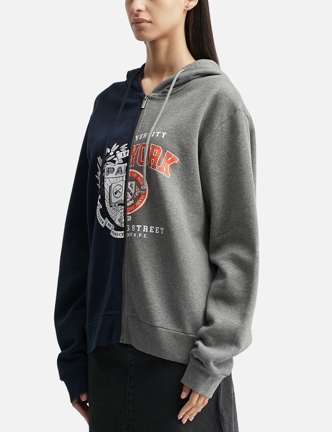 A.P.C. X Marc Jacobs Split Crest Zip-Up Hoodie view 14