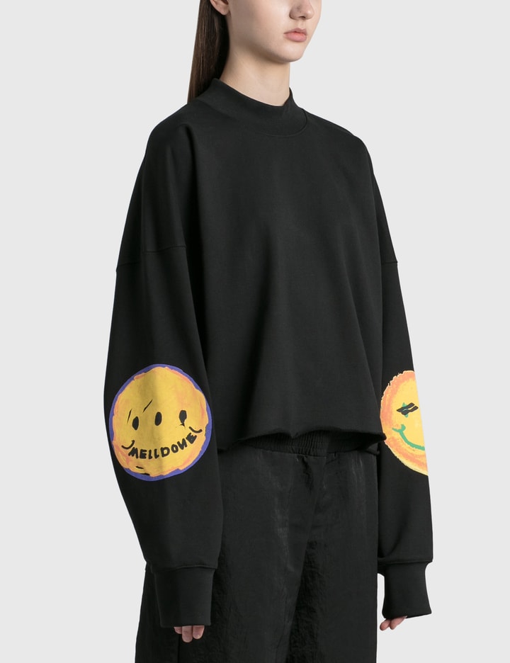 Smiley Raw Edge Sweatshirt Placeholder Image