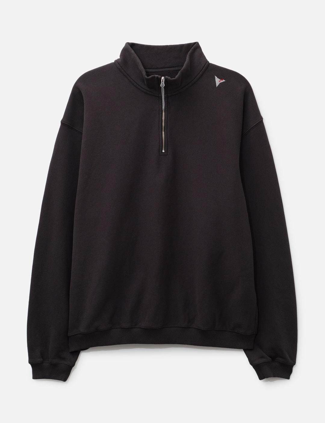 Roa Logo Half Zip Sweater In Black/黑色/블랙/ブラック
