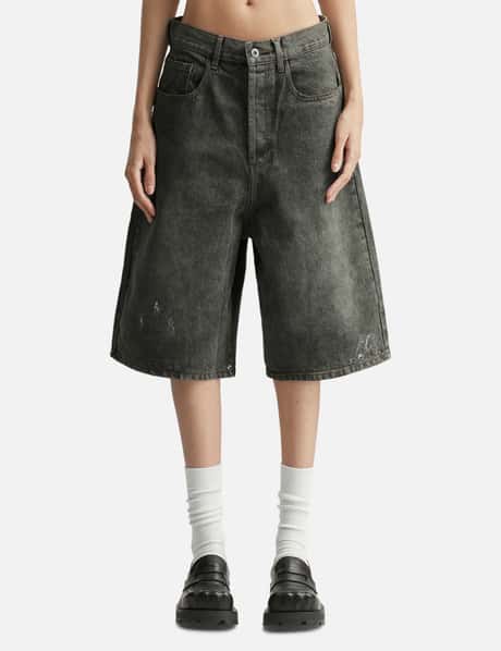 FRAGILE CLUB Vintage Black Baggy Shorts