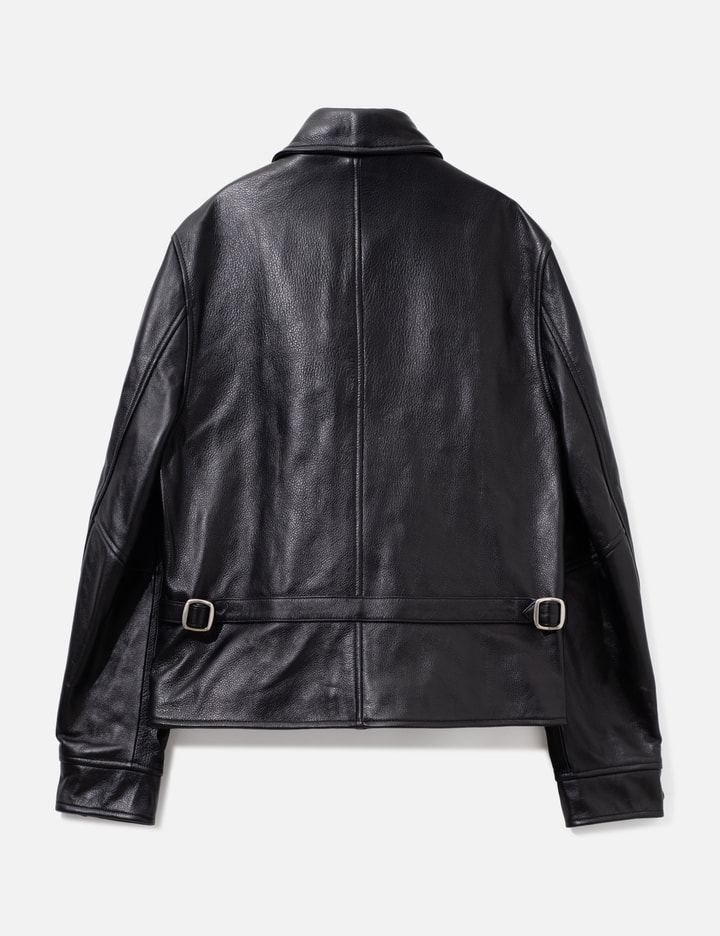 Tonywack Cow Leather Buckle Zip Jacket
