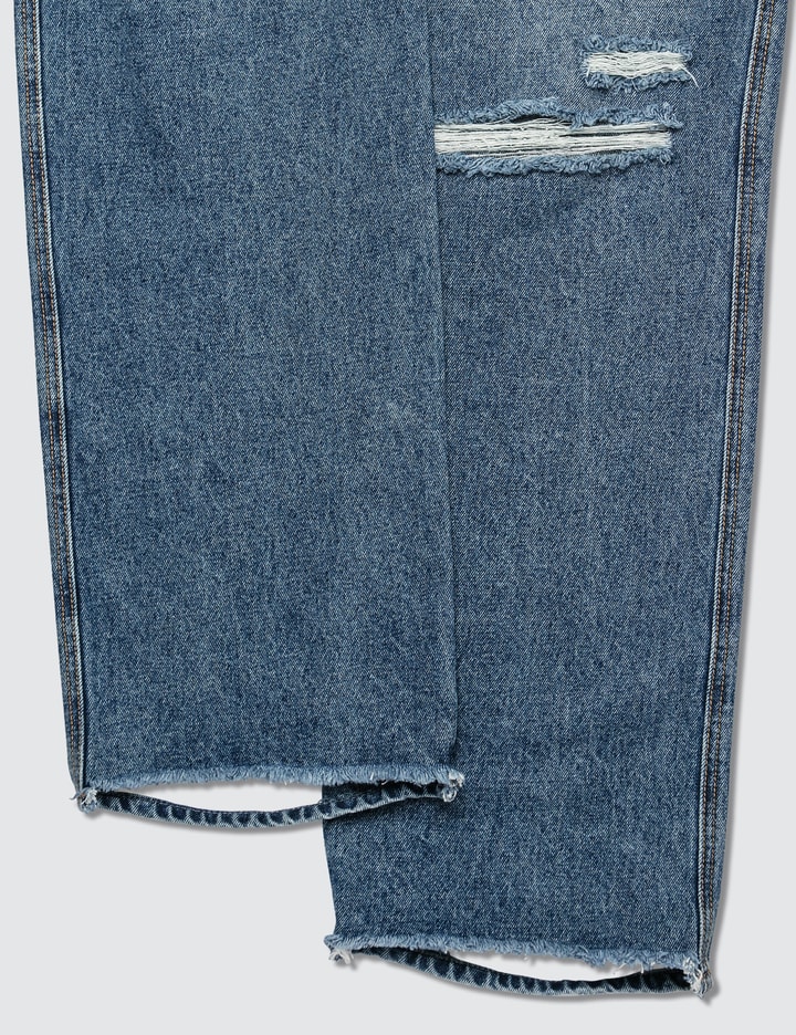 Oversized Washed Denim Jeans Placeholder Image