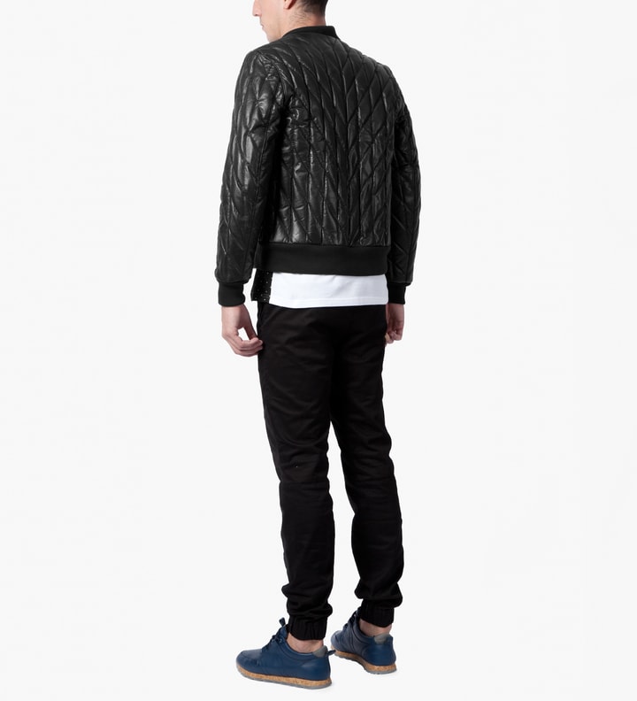 Black High Grain Diamond Bomber Jacket Placeholder Image
